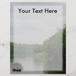 魚釣り切り取りレターヘッド