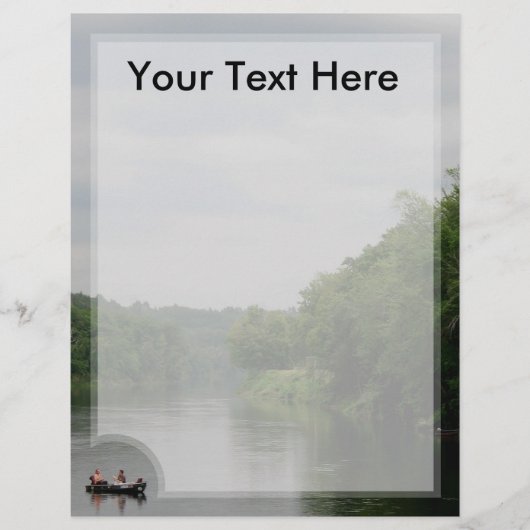 魚釣り切り取りレターヘッド (正面)