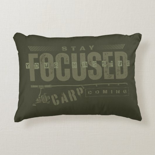 魚釣り動機 | カープ魚釣り | 焦点 アクセントクッション (正面)