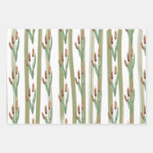 魚釣り包装紙フラットシートセット3 ラッピングペーパーシート (正面2)