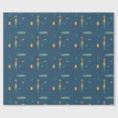 魚釣り包装紙 ラッピングペーパー (フラット)