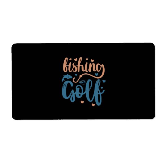 魚釣り及びゴルフ ラベル (正面)