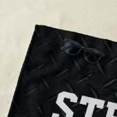 魚釣り名カッコいいラージマス低音魚名堅牢 ビーチタオル (インサイチュ)