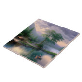 魚釣り図 タイル (側面)