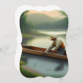 魚釣り図 ノートカード (正面/裏面)