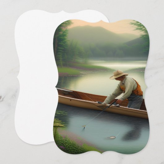 魚釣り図 ノートカード (正面/裏面)