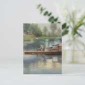 魚釣り図 ポストカード (スタンド正面)