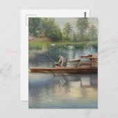 魚釣り図 ポストカード (正面/裏面)