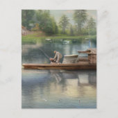 魚釣り図 ポストカード (正面)