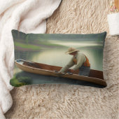 魚釣り図 ランバークッション (ブランケット)