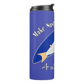 魚釣り地球に優しを生き方にする タンブラー (回転左)