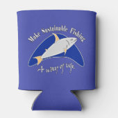 魚釣り地球に優しを生き方にする 缶クーラー (裏面)