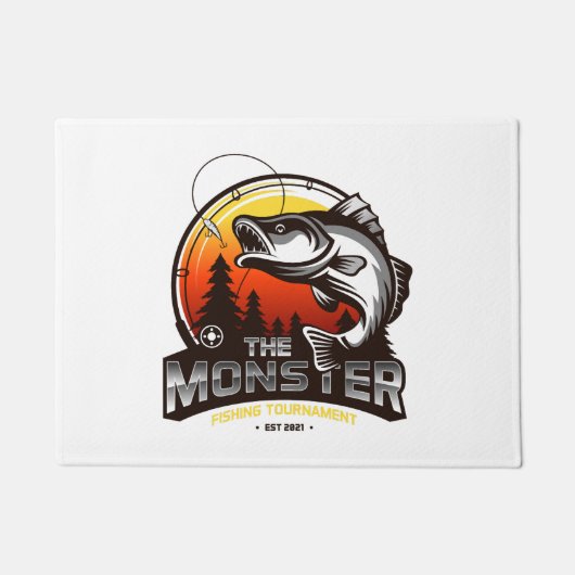 魚釣り大会 ドアマット (正面)