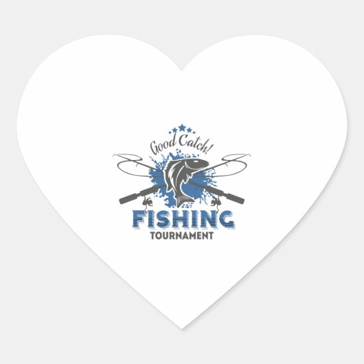 魚釣り大会 ハートシール (正面)