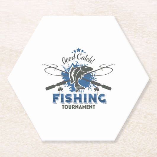 魚釣り大会 ペーパーコースター (正面)