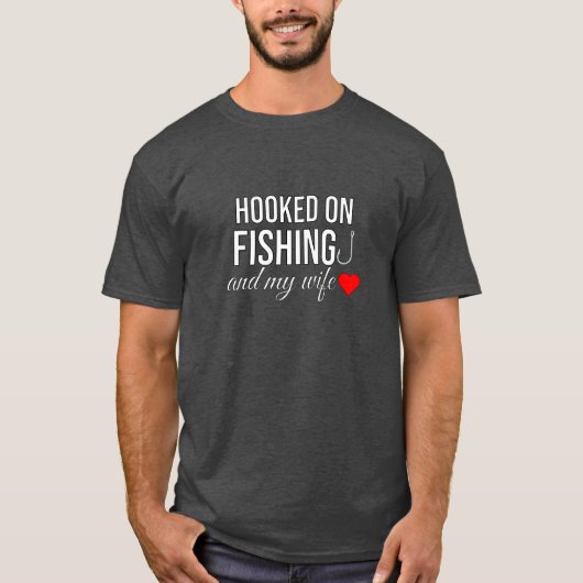 魚釣り夫T型 Tシャツ (正面)
