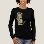 魚釣り女王 | バラn軍隊 | 縦 トライブレンドＴシャツ (正面)