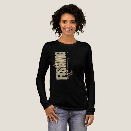 魚釣り女王 | バラn軍隊 | 縦 トライブレンドＴシャツ (正面全体)