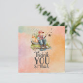 魚釣り好きが猫の魚釣り サンキューカード (スタンド正面)