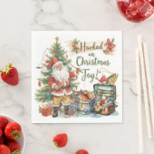 魚釣り好きの魚釣りクリスマス スタンダードランチョンナプキン (インサイチュ)