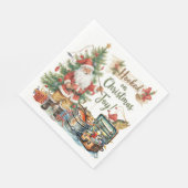 魚釣り好きの魚釣りクリスマス スタンダードランチョンナプキン (角)