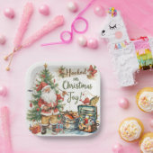 魚釣り好きの魚釣りクリスマス ペーパープレート (パーティー)