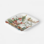 魚釣り好きの魚釣りクリスマス ペーパープレート (傾斜あり)