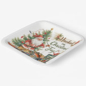 魚釣り好きの魚釣りクリスマス ペーパープレート (傾斜あり)