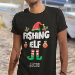 魚釣り小妖精や小人ファミリー名でクリスマスに一致 Tシャツ<br><div class="desc">このおもしろい魚釣り小妖精や小人のTシャツは、家族の小妖精や小人に贈り物を含む一致する家族コレクションの一部である休日の精神に入る。このTシャツは小妖精や小人の懇親会に最適で、白いオールキャップのフォントに「魚釣り小妖精や小人」というキャプションを付けた可愛いクリスマスの帽子とおもしろいの脚を備えモダンている。このシャツは簡単に名前を付けてカスタマイズできる。</div>