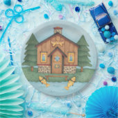 魚釣り小屋 ペーパープレート (パーティー)