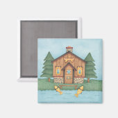 魚釣り小屋 マグネット (正面/裏面)