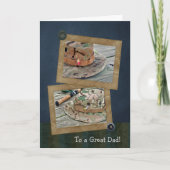 魚釣り帽子（父の日） カード (正面)