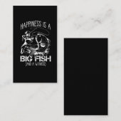 魚釣り幸福を目の当たりに魚が好きな漁師 名刺 (正面/裏面)