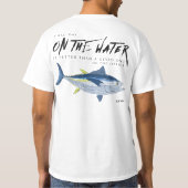 魚釣り引用文シャツ、フィッシャーマンギフト、フィッシュシャツ Tシャツ (裏面)