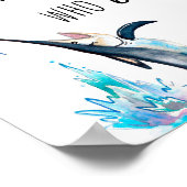 魚釣り引用文プリント、魚釣りポスター ポスター (角)