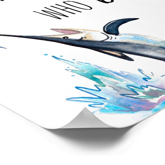 魚釣り引用文プリント、魚釣りポスター ポスター (角)