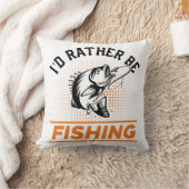 魚釣り引用文私はむしろ魚釣り男性の女性になる クッション (ブランケット)