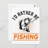 魚釣り引用文私はむしろ魚釣り男性の女性になる ポストカード (正面/裏面)