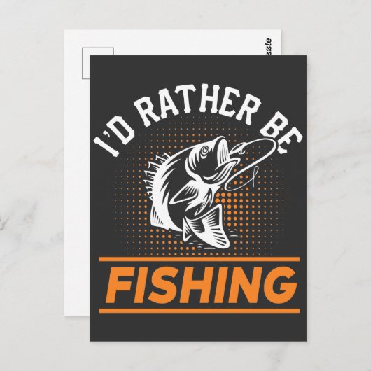 魚釣り引用文私はむしろ魚釣り男性の女性2/2 ポストカード (正面/裏面)