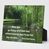 魚釣り引用文byH.D.ソロー フォトプラーク (側面)