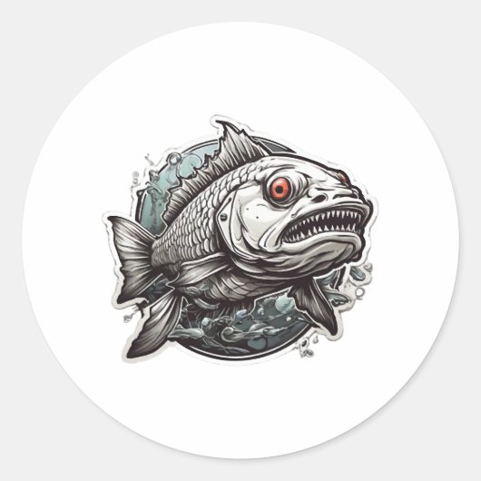 魚釣り強硬ストライクフィッシュ ラウンドシール (正面)