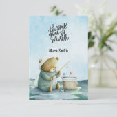 魚釣り恋人の水色 サンキューカード (スタンド正面)