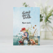 魚釣り恋人の水色 サンキューカード (スタンド正面)