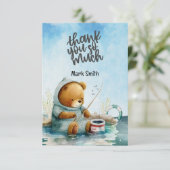 魚釣り恋人の水色 サンキューカード (スタンド正面)