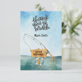 魚釣り恋人の水色 サンキューカード (スタンド正面)