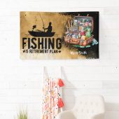 魚釣り恋人の退職パーティー 横断幕 (インサイチュ)