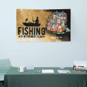 魚釣り恋人の退職パーティー 横断幕 (トレードショー)