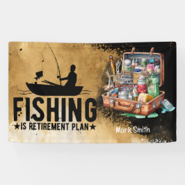 魚釣り恋人の退職パーティー 横断幕