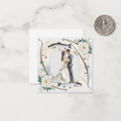 魚釣り恋人グリーティングハッ結婚ピー ノートカード (正面/裏面インサイチュ)