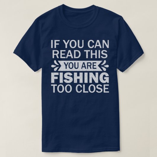 魚釣り恋人魚釣りクローズフィッシャーマンパパ おもしろい Tシャツ (デザイン正面)